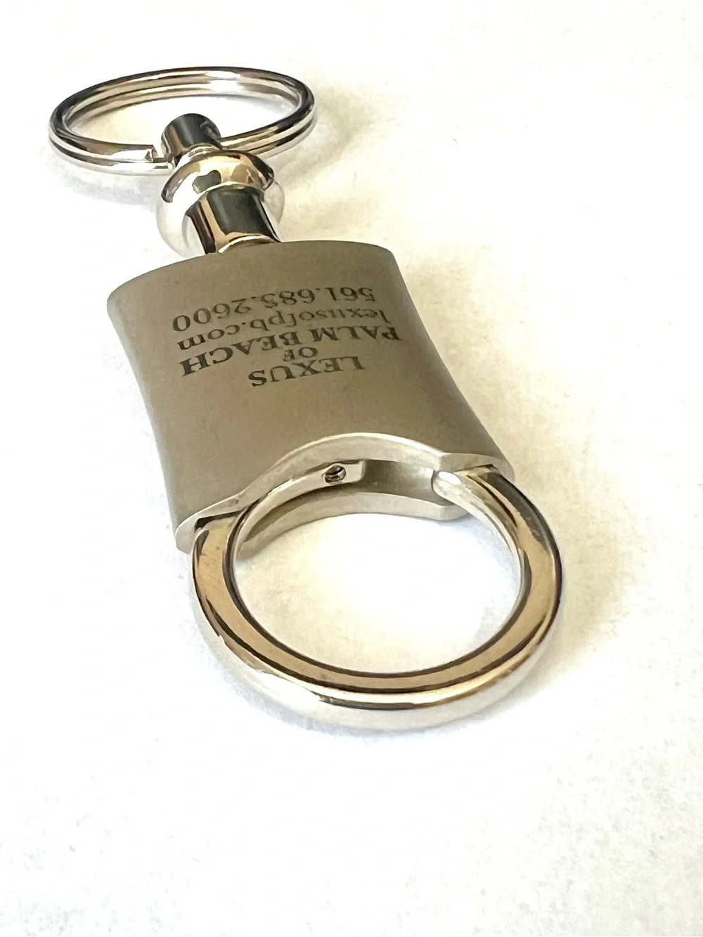 Lexus Silver Metal Keyring with Logo - Men Accessories